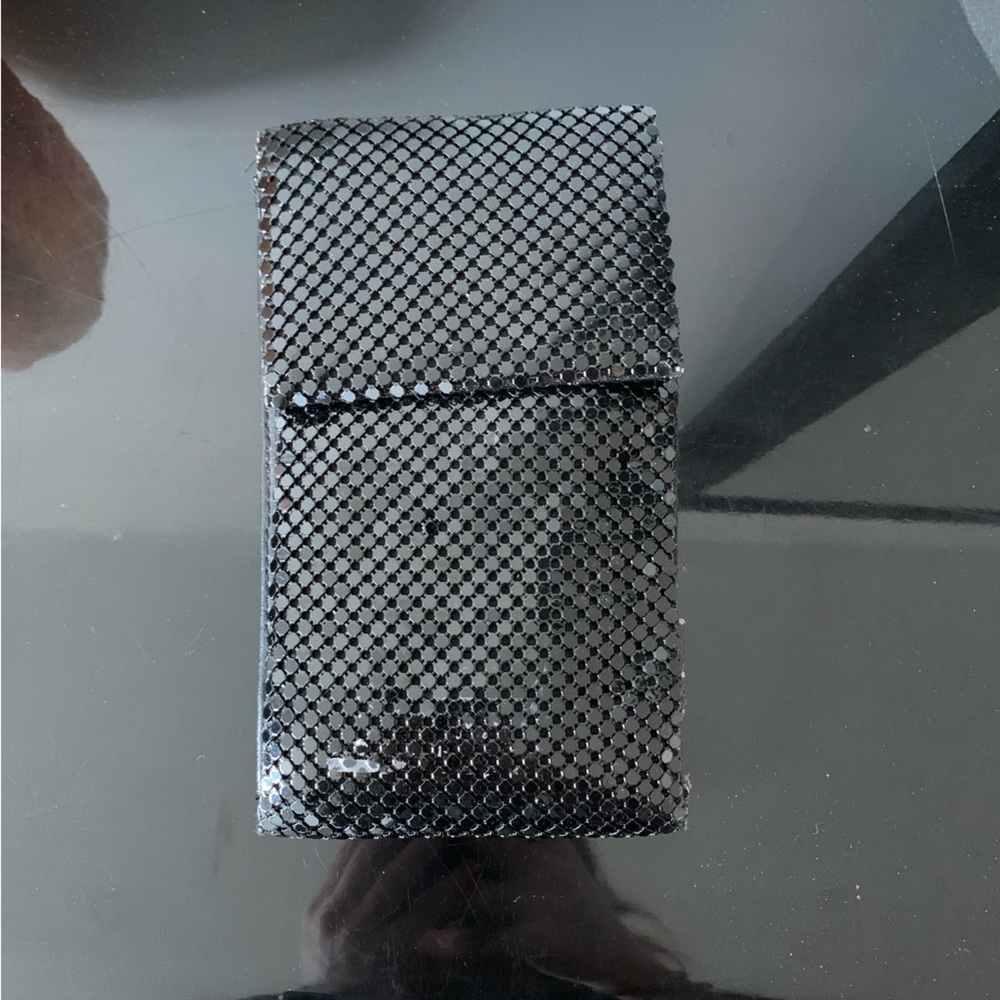 Black metal mesh wallet